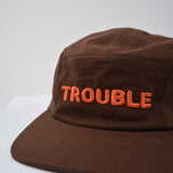 TROUBLE COTTON BROWN + ORANGE KIDS CAMP CAP