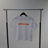 TROUBLE ON MY MIND KIDS GRAPHIC OVERSIZE WHITE TSHIRT