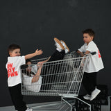 How Lucky Are We | Oversized Kids T-Shirt | White | 100% Cotton | BO RAE