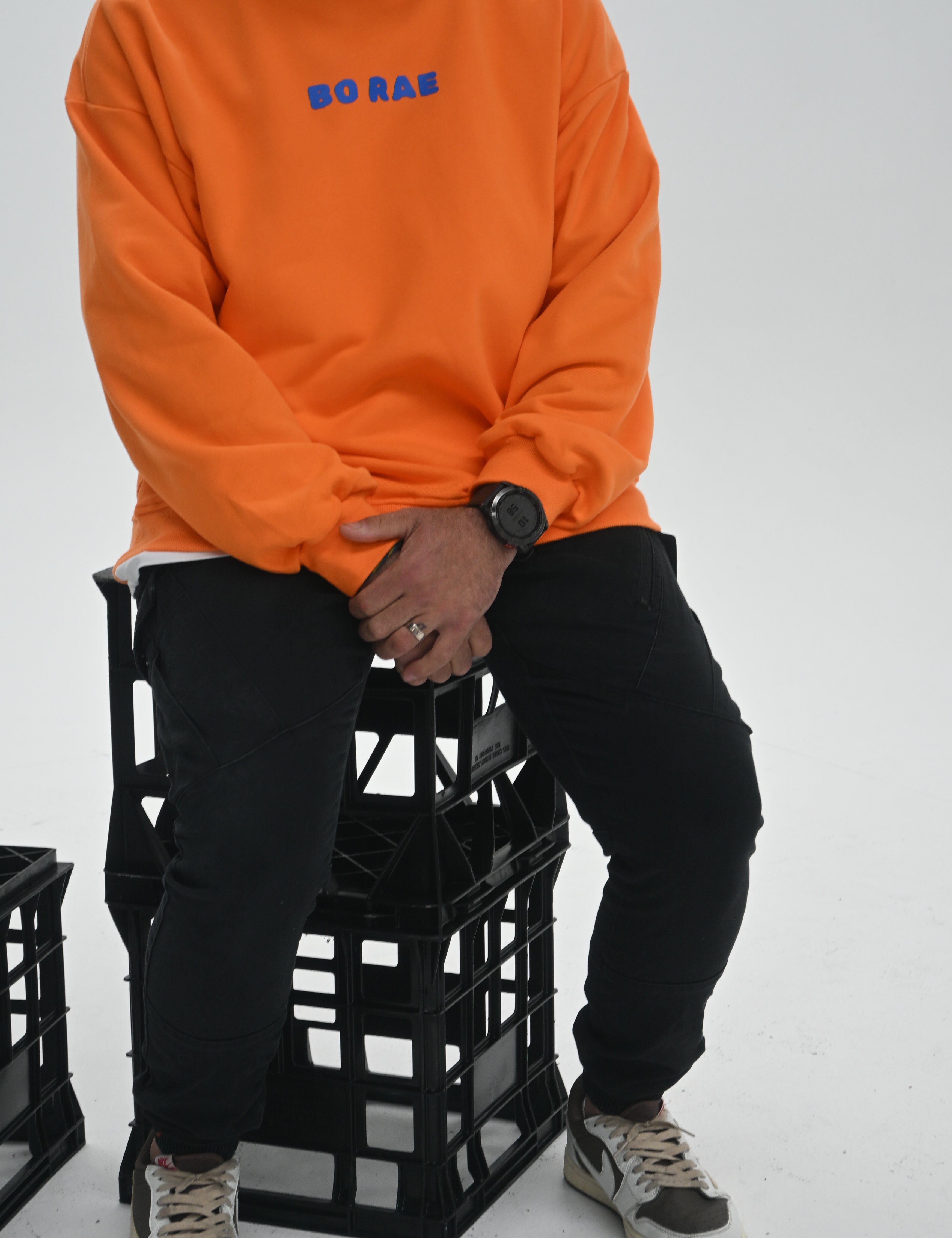 How Lucky Are We | Oversized Unisex Adult Jumper | Orange | 100% Cotton | BO RAE