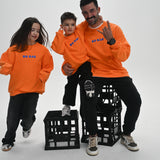 How Lucky Are We | Oversized Unisex Adult Jumper | Orange | 100% Cotton | BO RAE