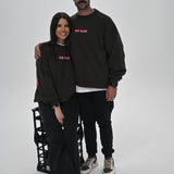How Lucky Are We | Oversized Unisex Adult Jumper | Khaki Slate | 100% Cotton | BO RAE