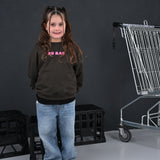 How Lucky Are We | Oversized Kids Jumper | Khaki Slate | 100% Cotton | BO RAE