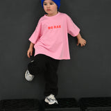 How Lucky Are We | Oversized Kids T-Shirt | Pink | 100% Cotton | BO RAE
